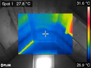 Wärmedämmung im Dachgeschoss - Thermografie im Sommer