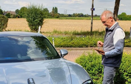 Test Porsche Taycan 4S - Elektrosmog Test durch Baubiologen - BBGeiger - Baubiologe und mehr